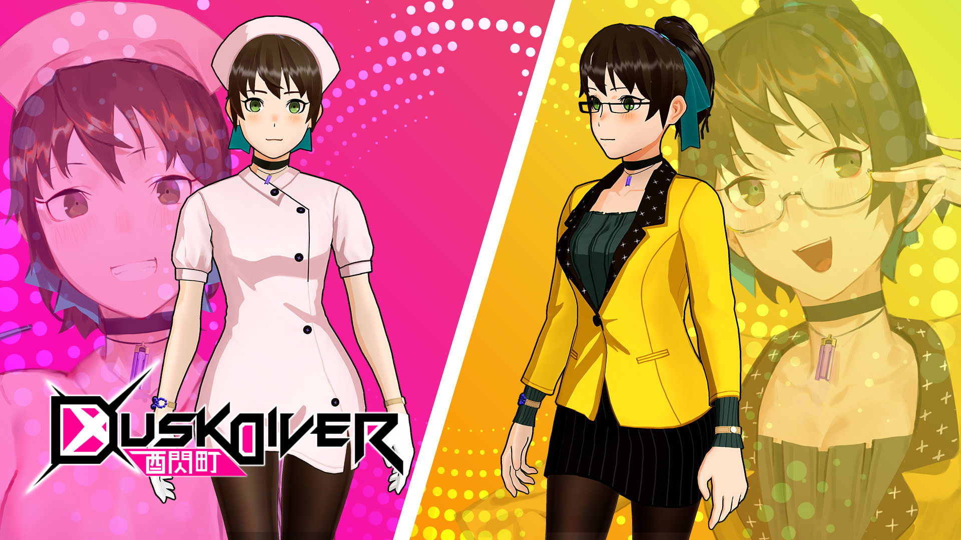 Dusk Diver - Angel in White Uniform & News Anchor Costume