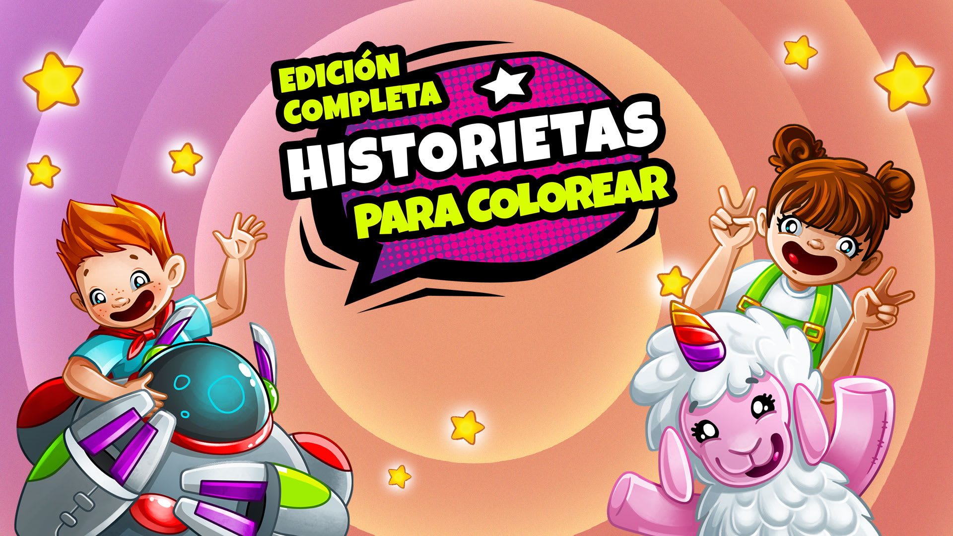 Historietas Para Colorear  - Edición Completa