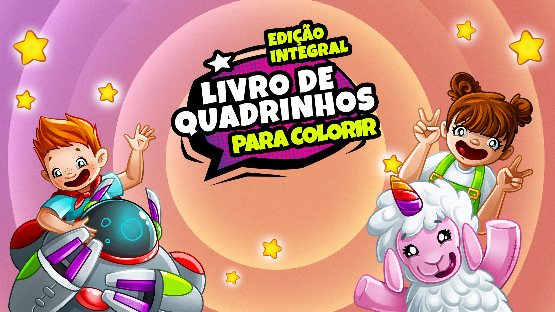 Livro de Quadrinhos Para Colorir - Edição Completa