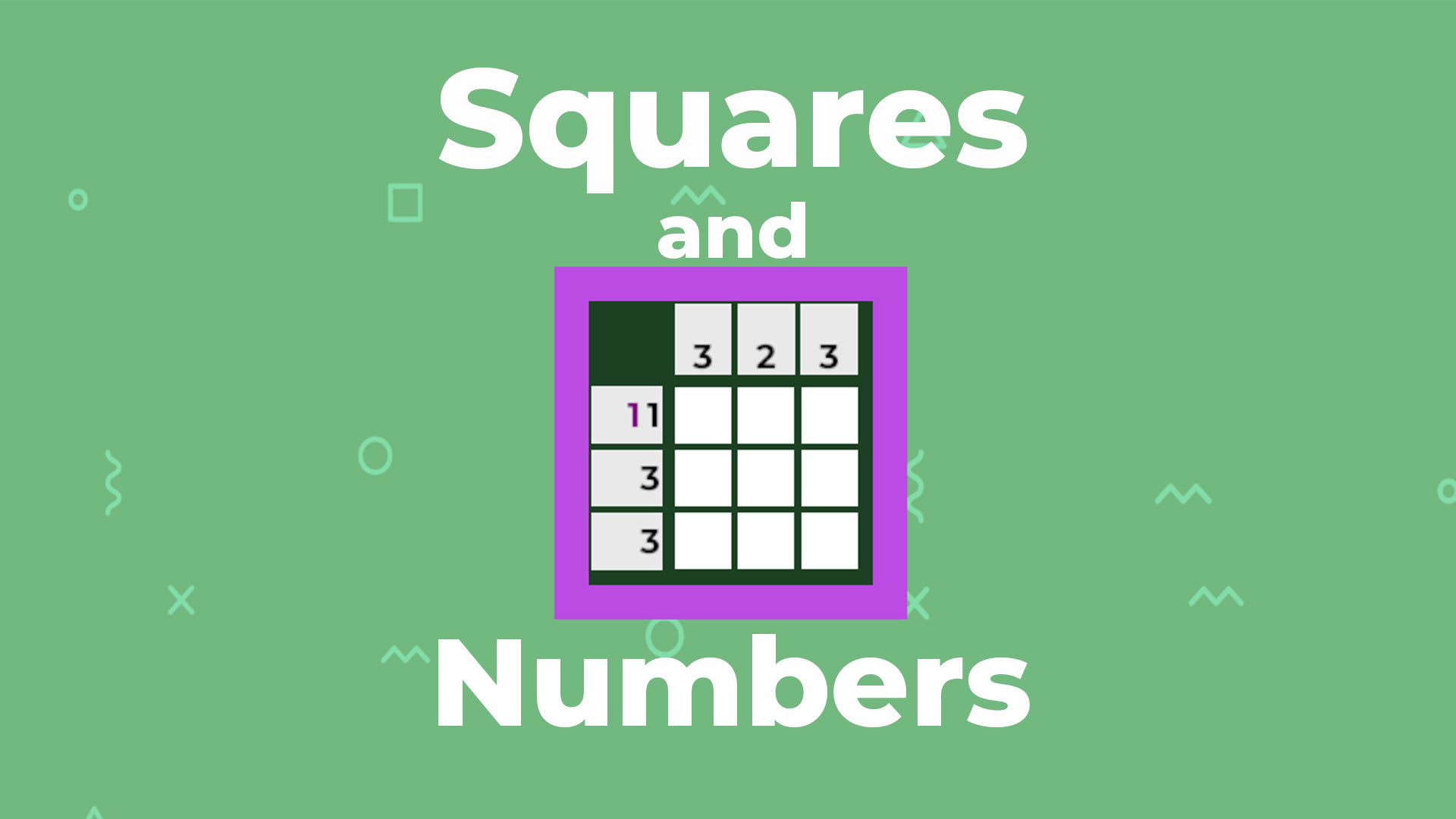 Squares and Numbers