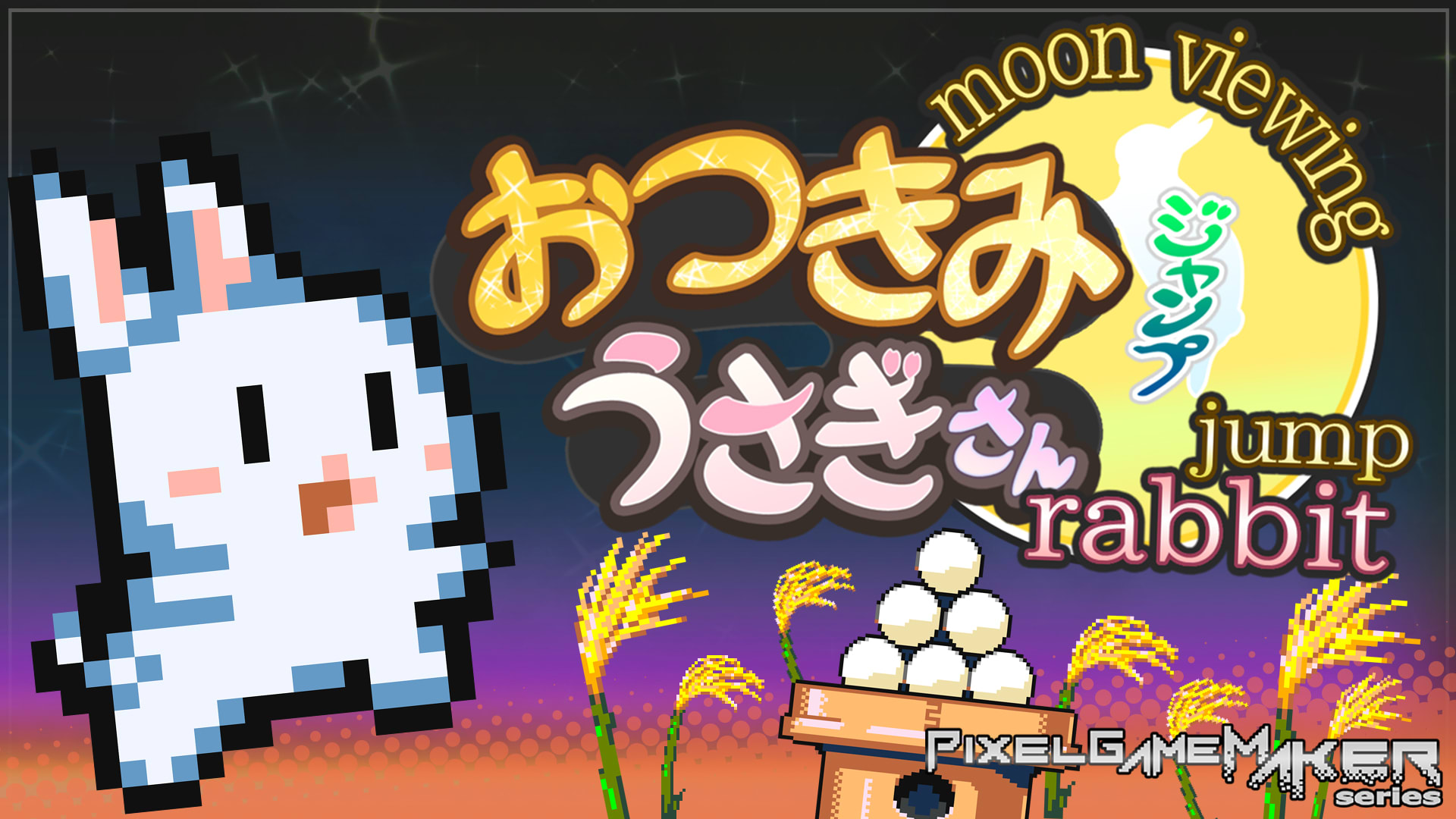 Pixel Game Maker Series Moon Viewing Jump Rabbit