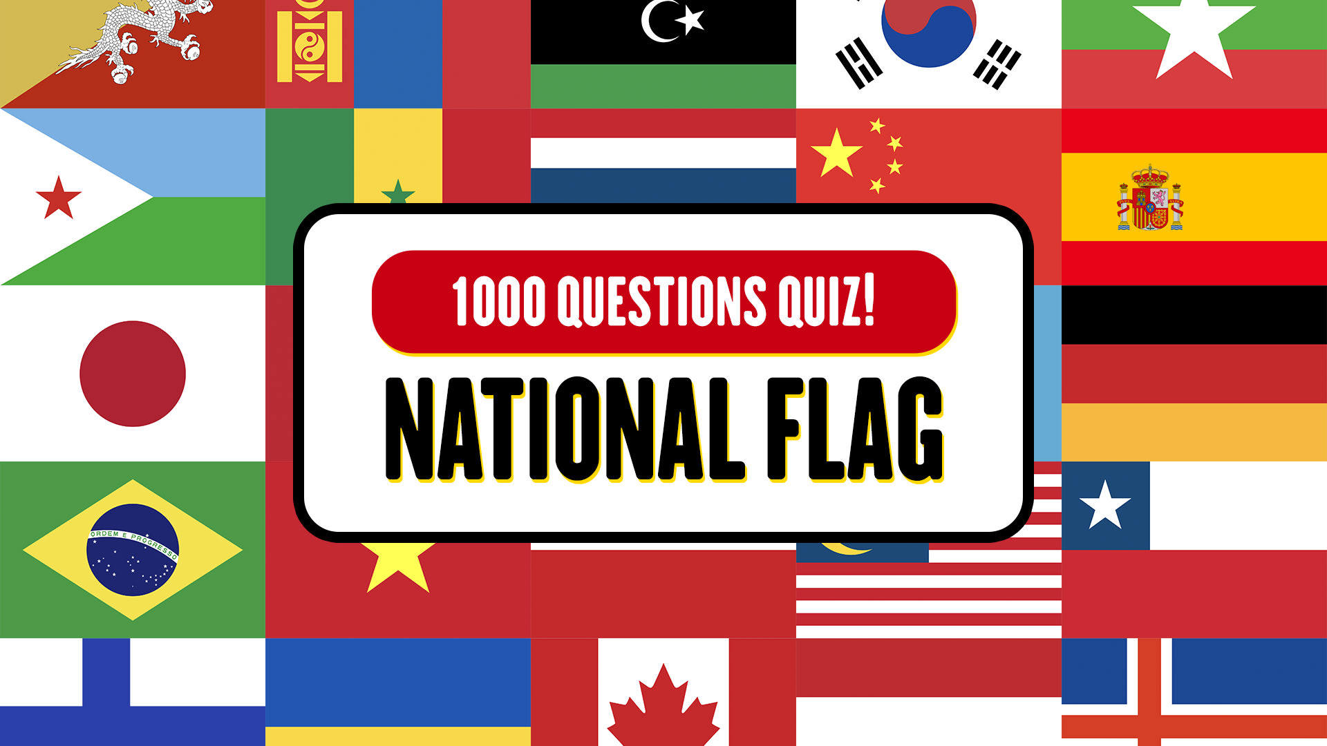 1000 Questions Quiz! national flag