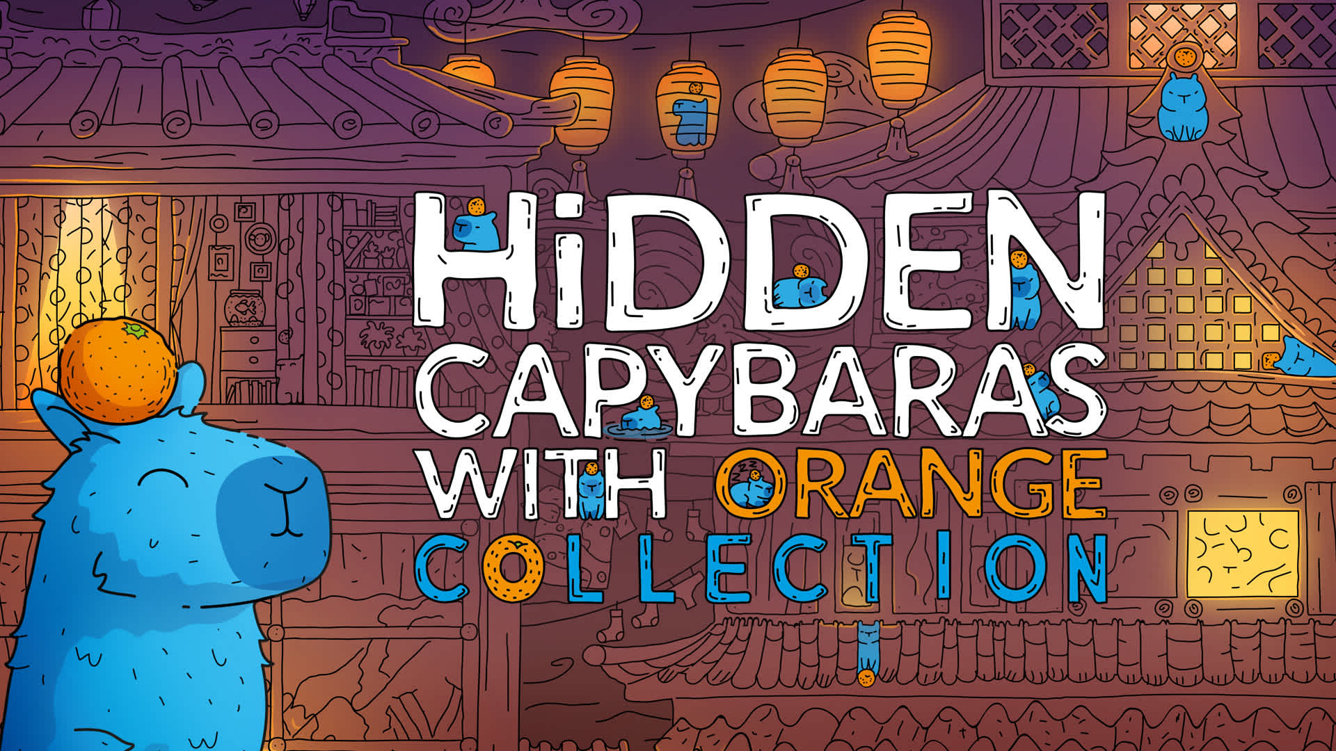 Hidden Capybaras with Orange: Collection