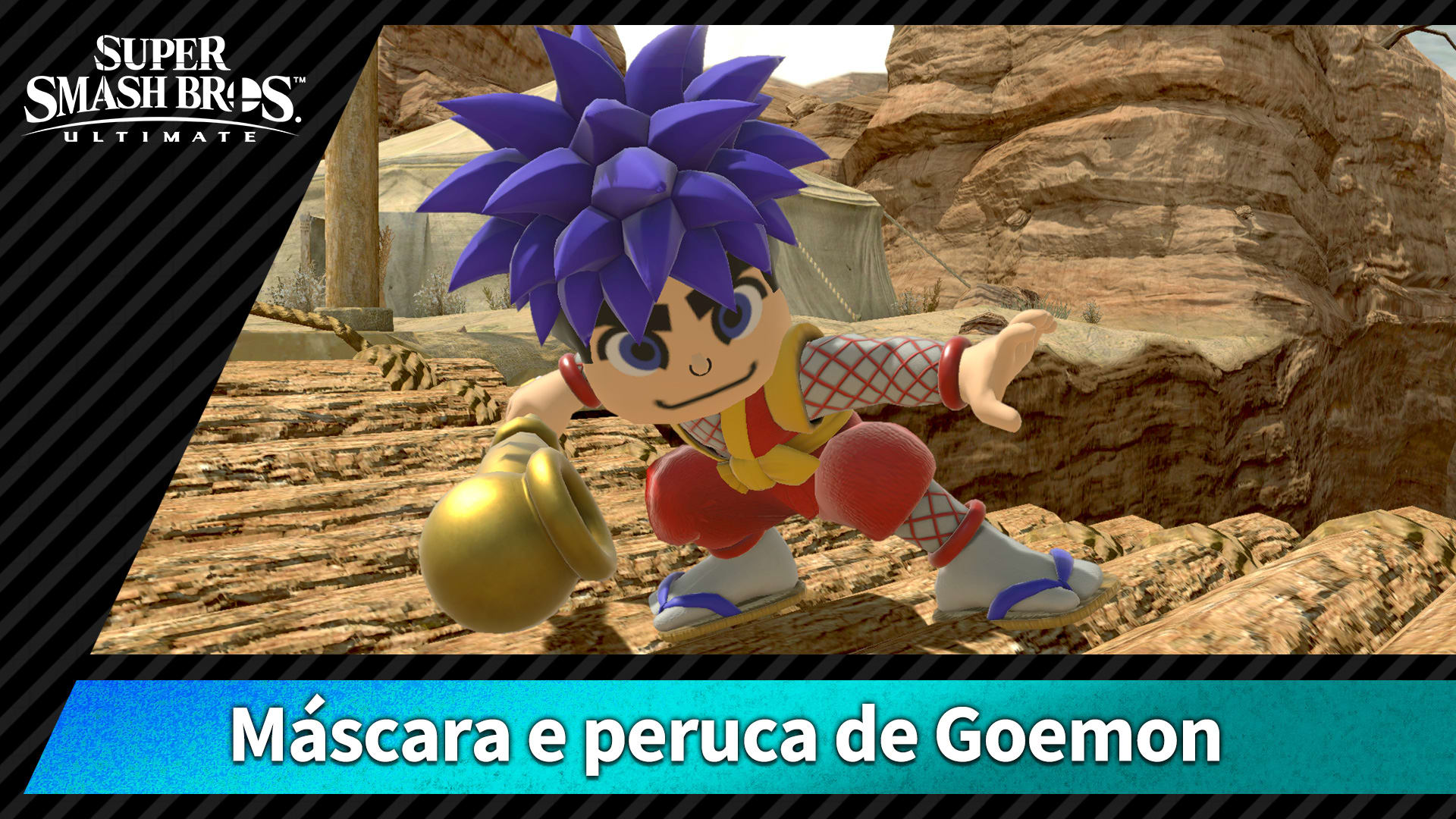 【Disfarce】Máscara e peruca de Goemon