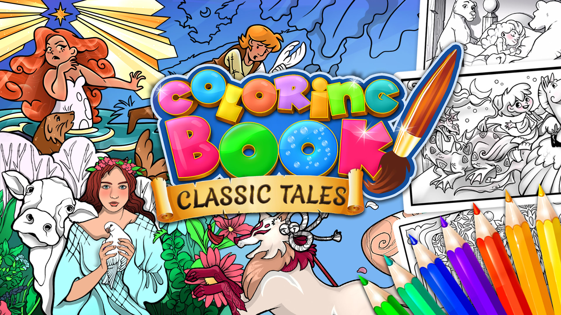 Coloring Book: Classic Tales - 29 new drawings