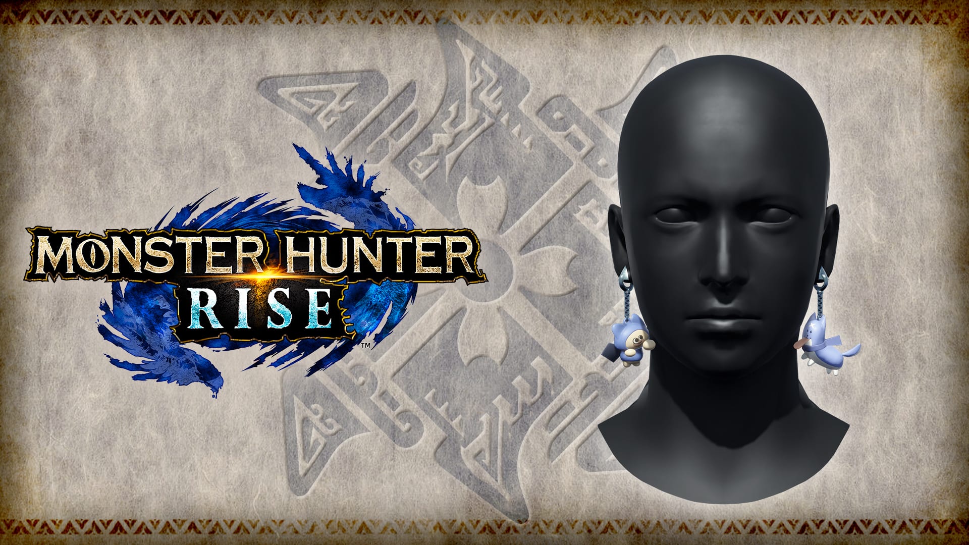 "Woofpurr Earrings" Hunter layered armor piece