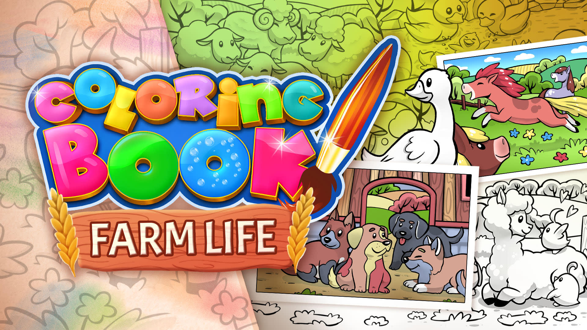Coloring Book: Farm Life - 29 new drawings