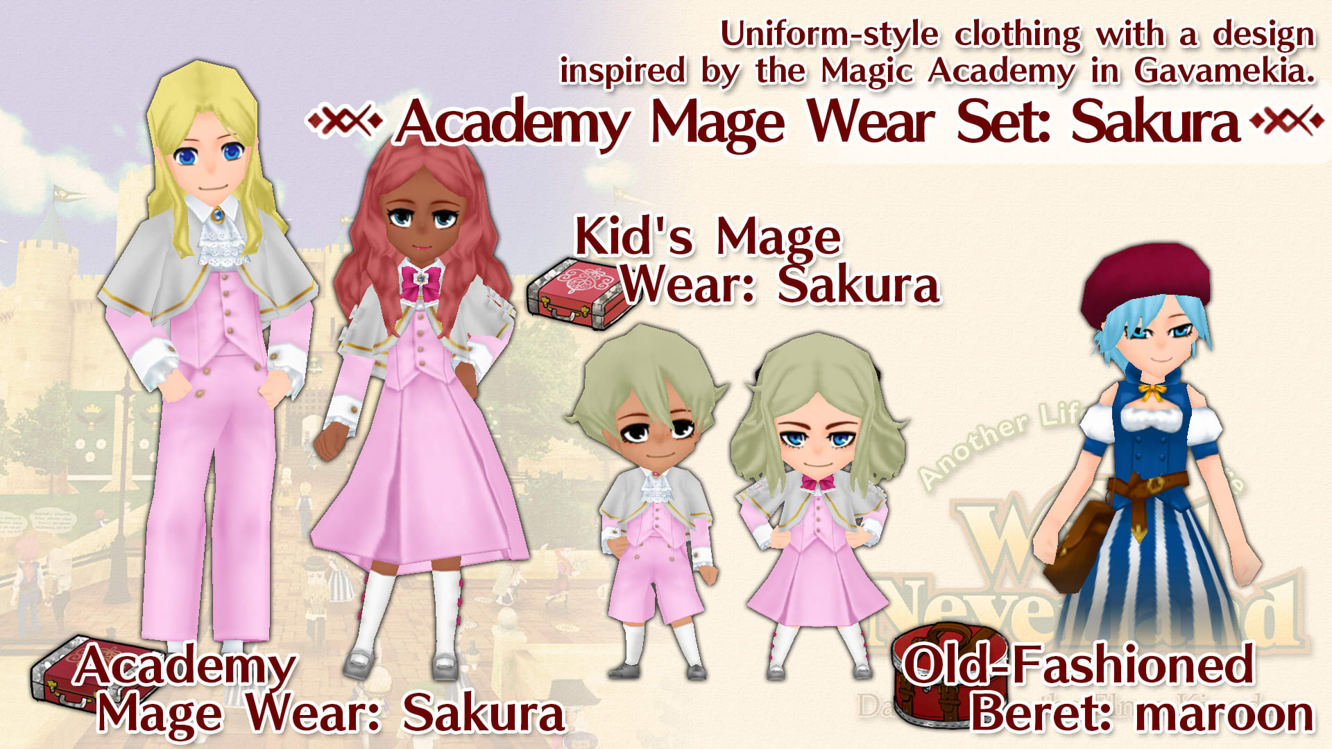 Academy Mage Wear Set: Sakura