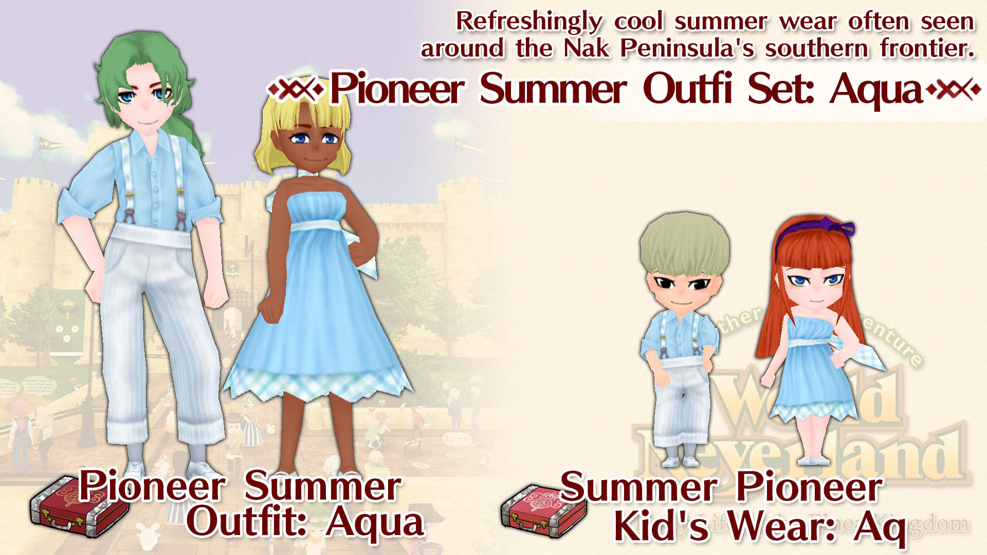 Pioneer Summer Outfi Set: Aqua