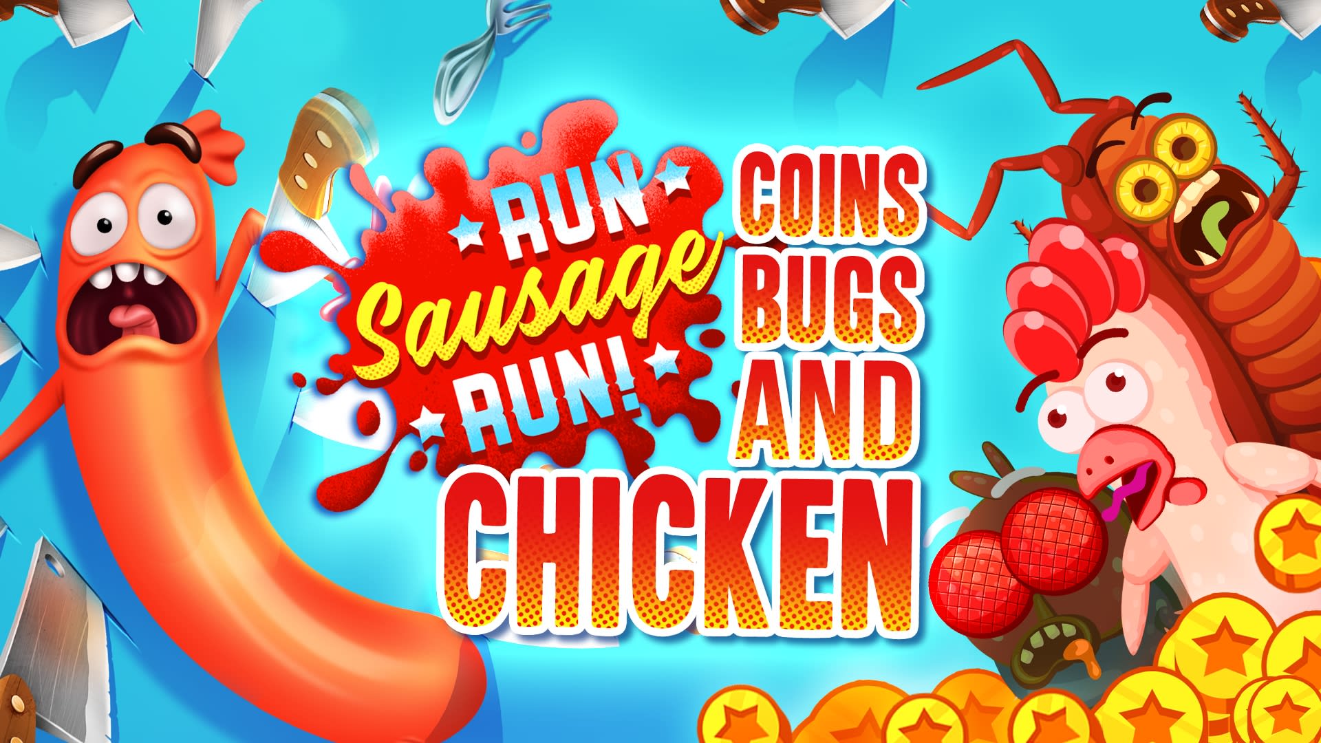 Run Sausage Run: Coins, Bugs and Chicken