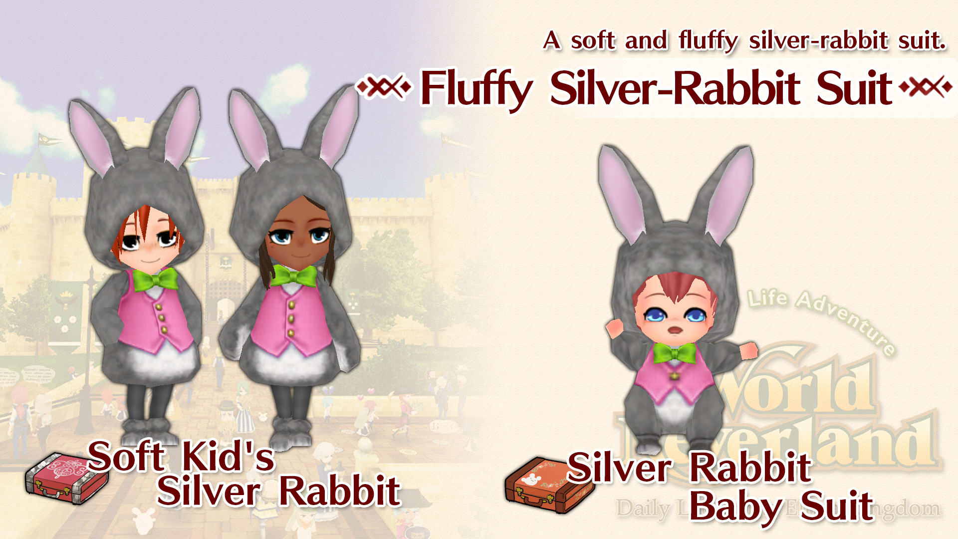 Fluffy Silver-Rabbit Suit