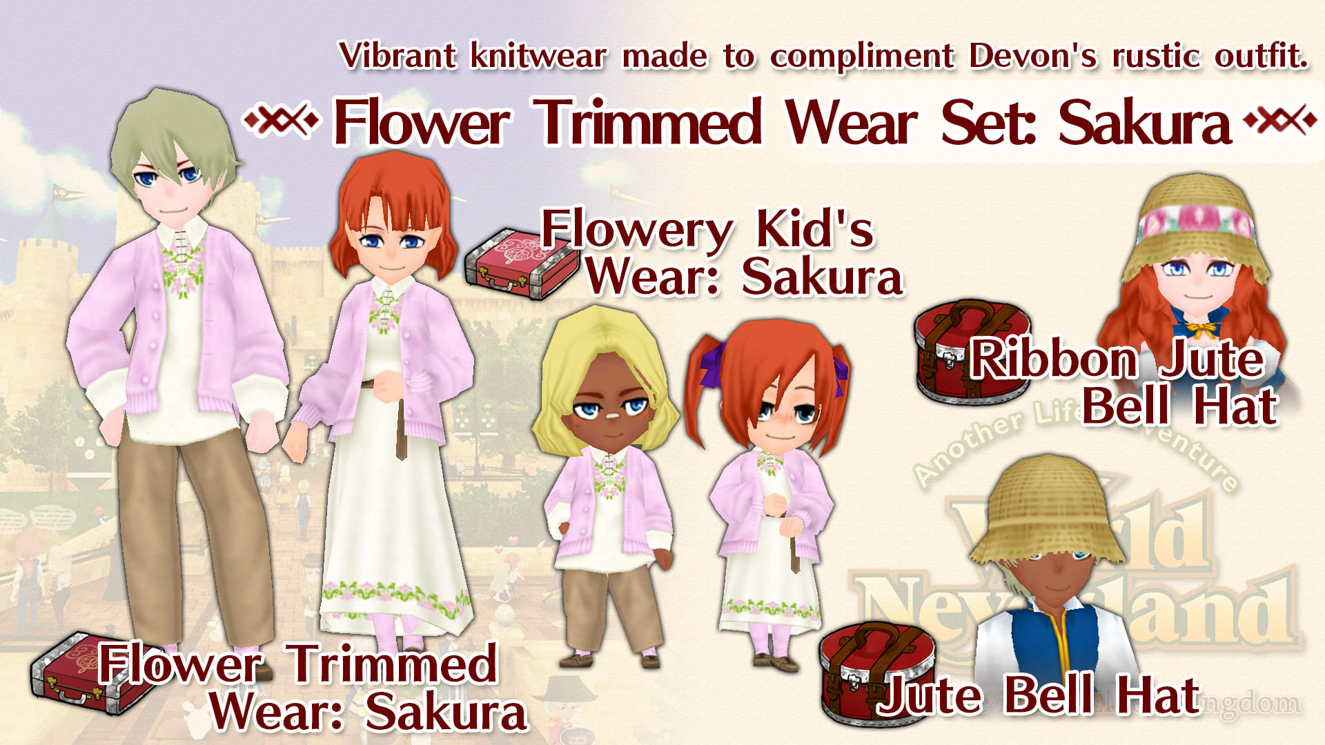 Flower Trimmed Wear Set: Sakura