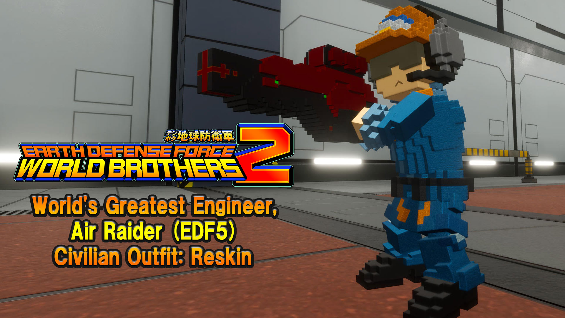 "Additional character" World's Greatest Engineer, Air Raider (EDF5) Civilian Outfit: Reskin