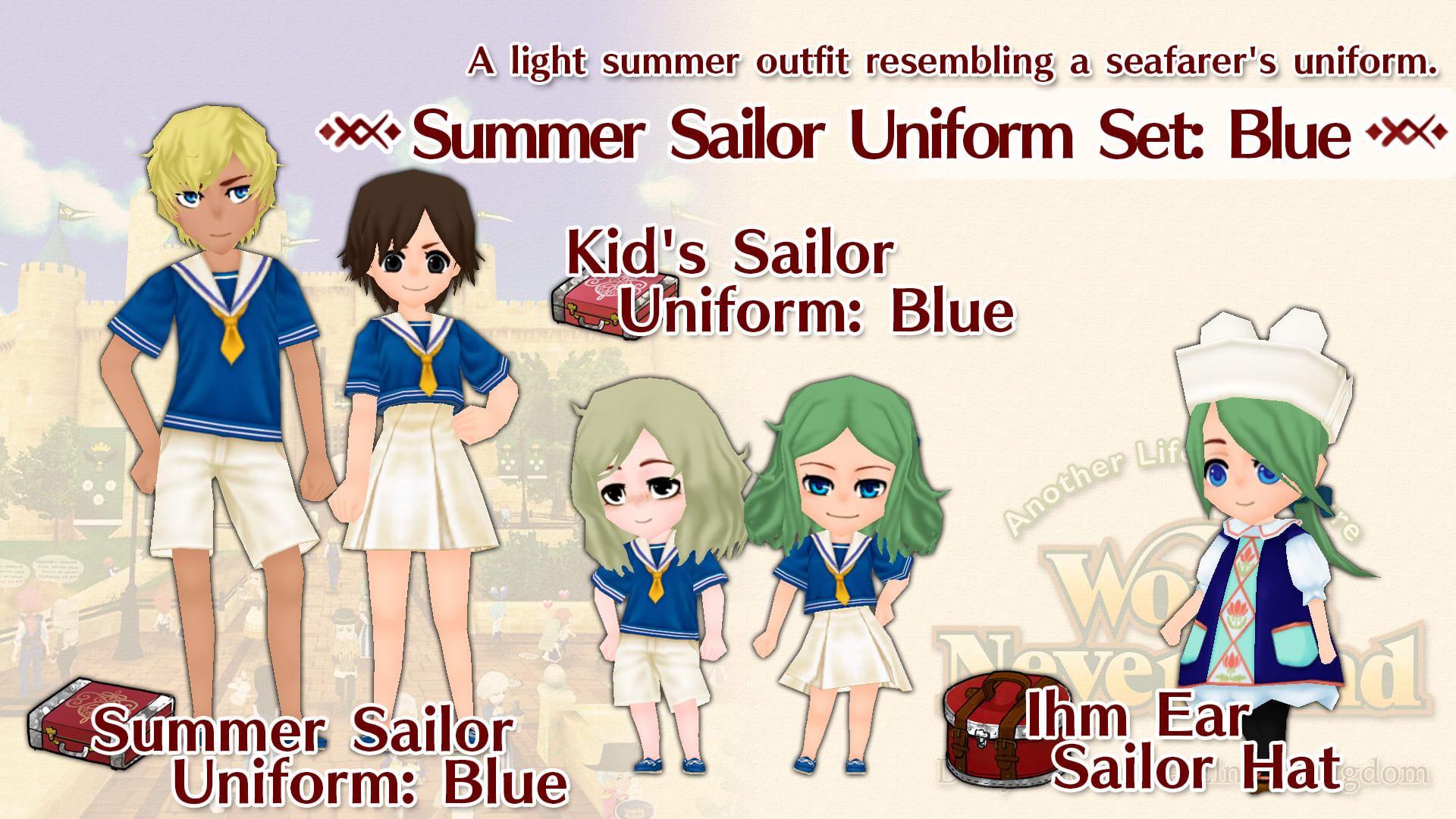 Summer Sailor Uniform Set: Blue