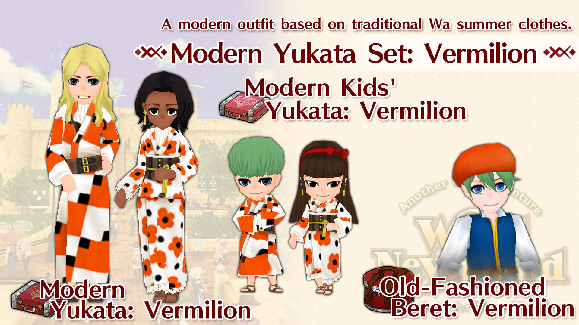 Modern Yukata Set: Vermilion