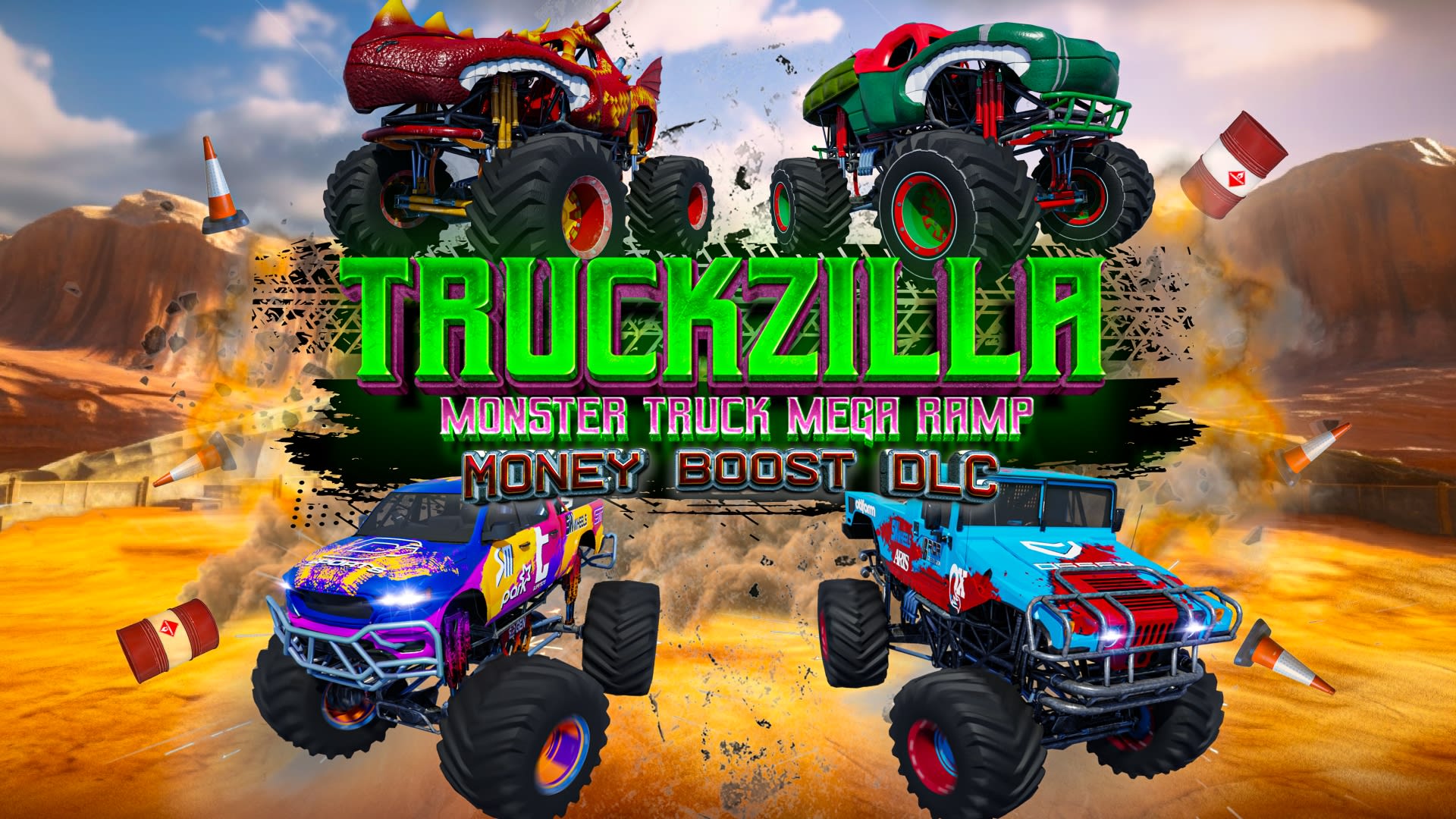 Truckzilla - Monster Truck Mega Ramp: Money Boost DLC