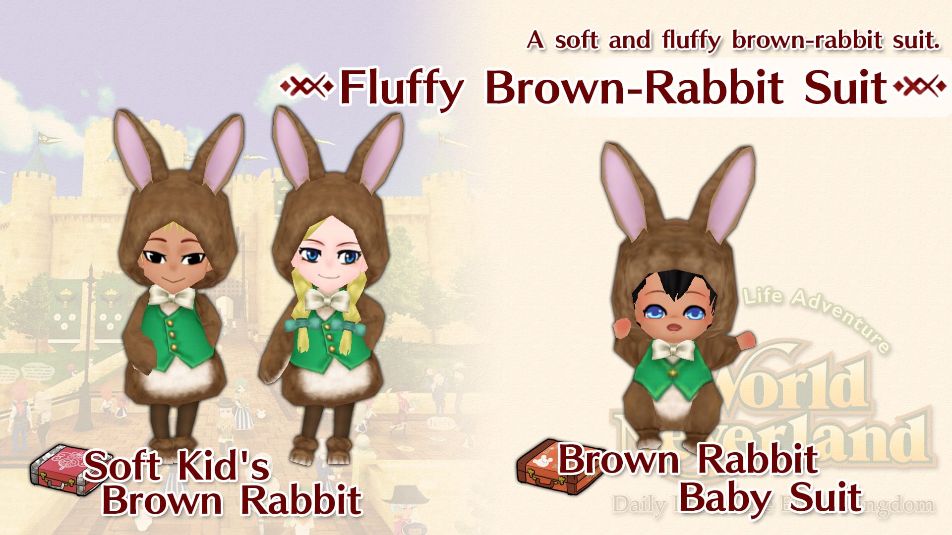 Fluffy Brown-Rabbit Suit