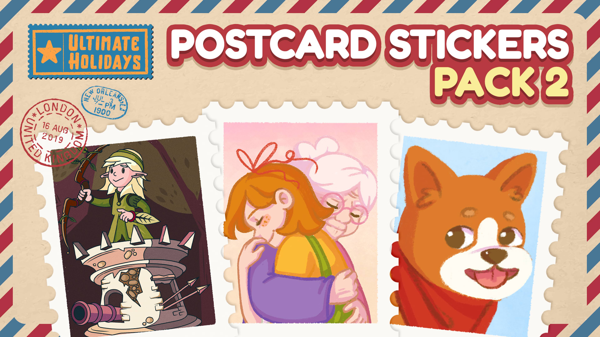 Postcard Stickers Pack 2