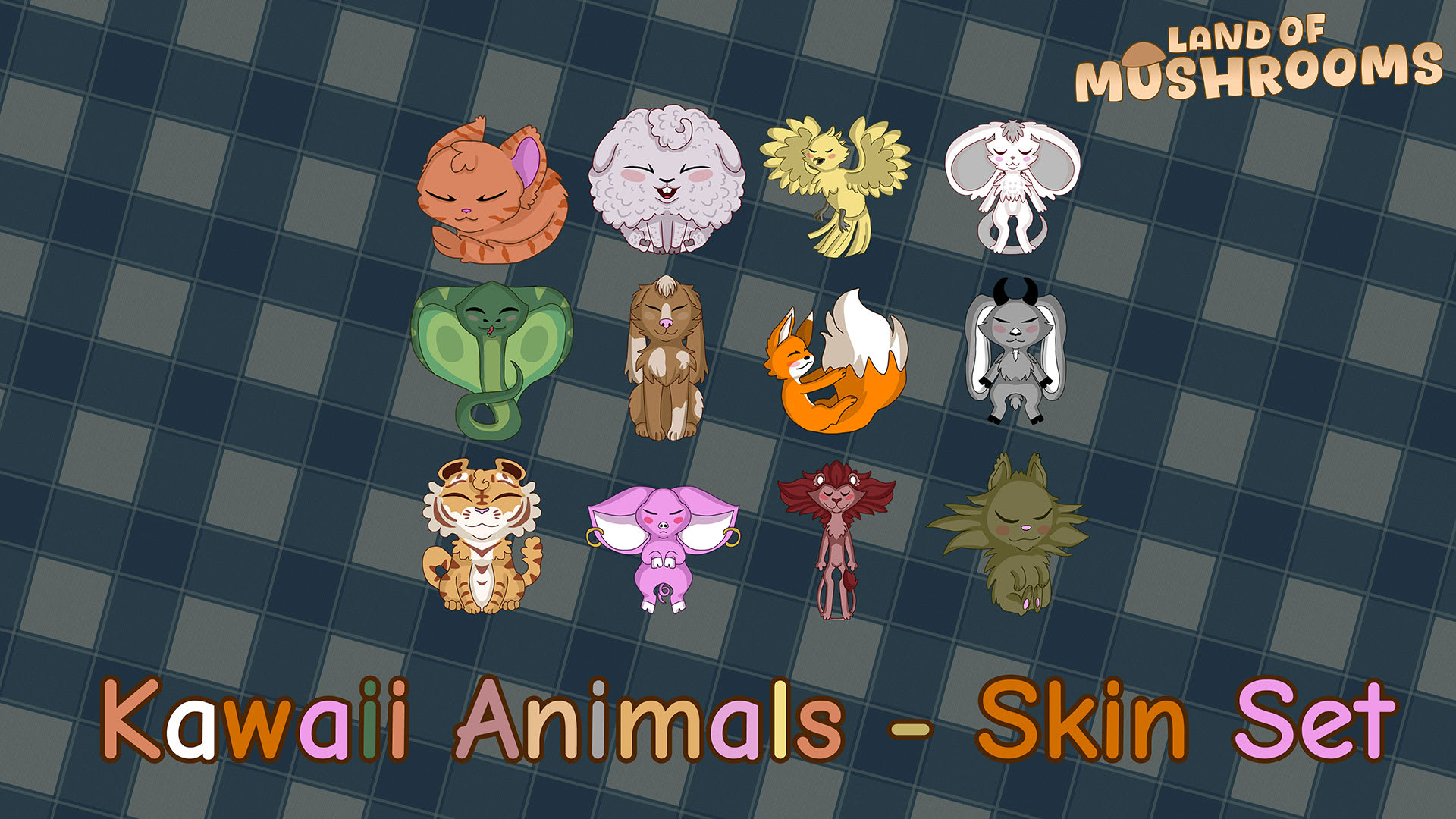 Kawaii Animals - Skin Set - Land of Mushrooms