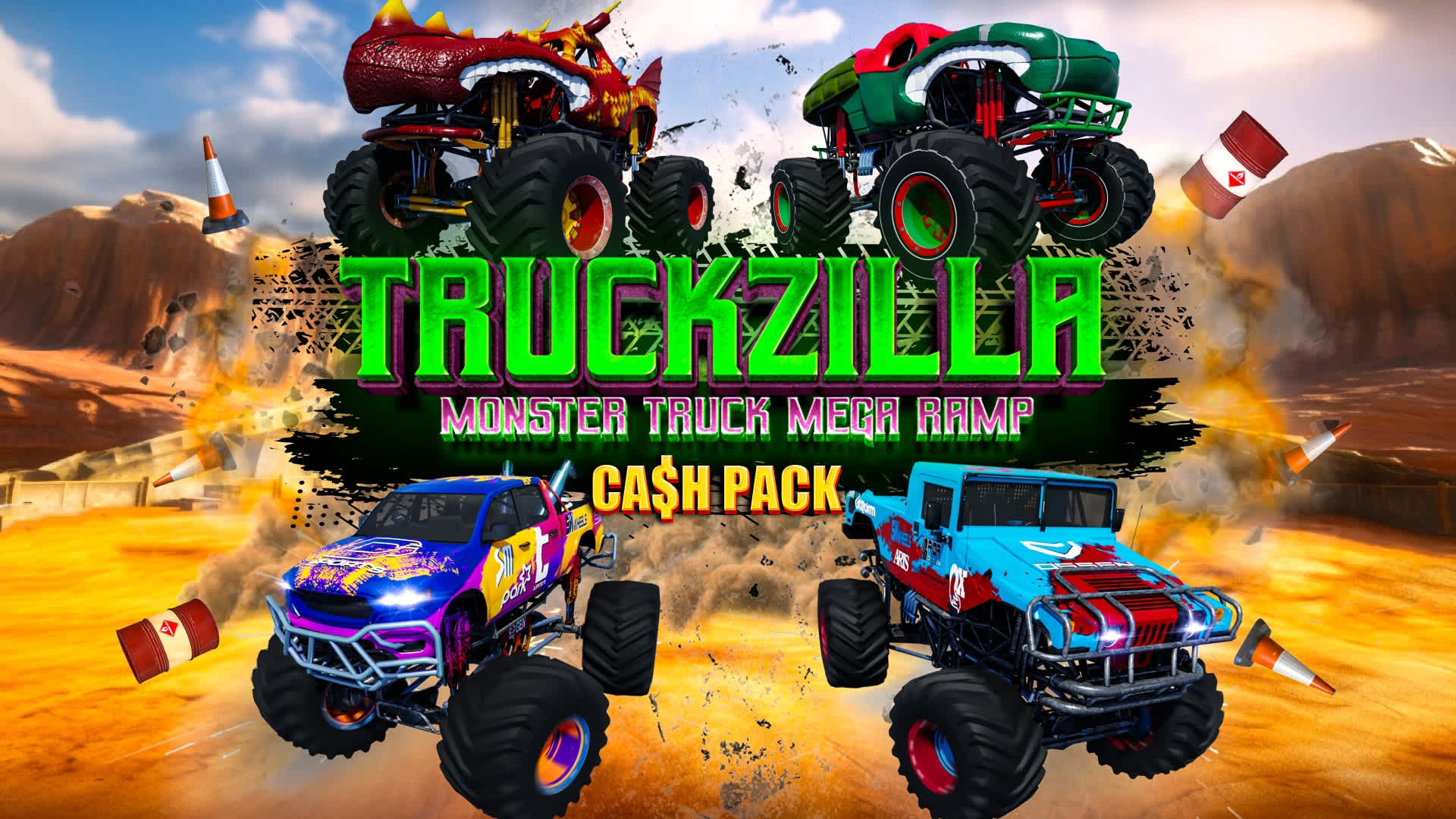 Truckzilla - Monster Truck Mega Ramp: Cash Pack