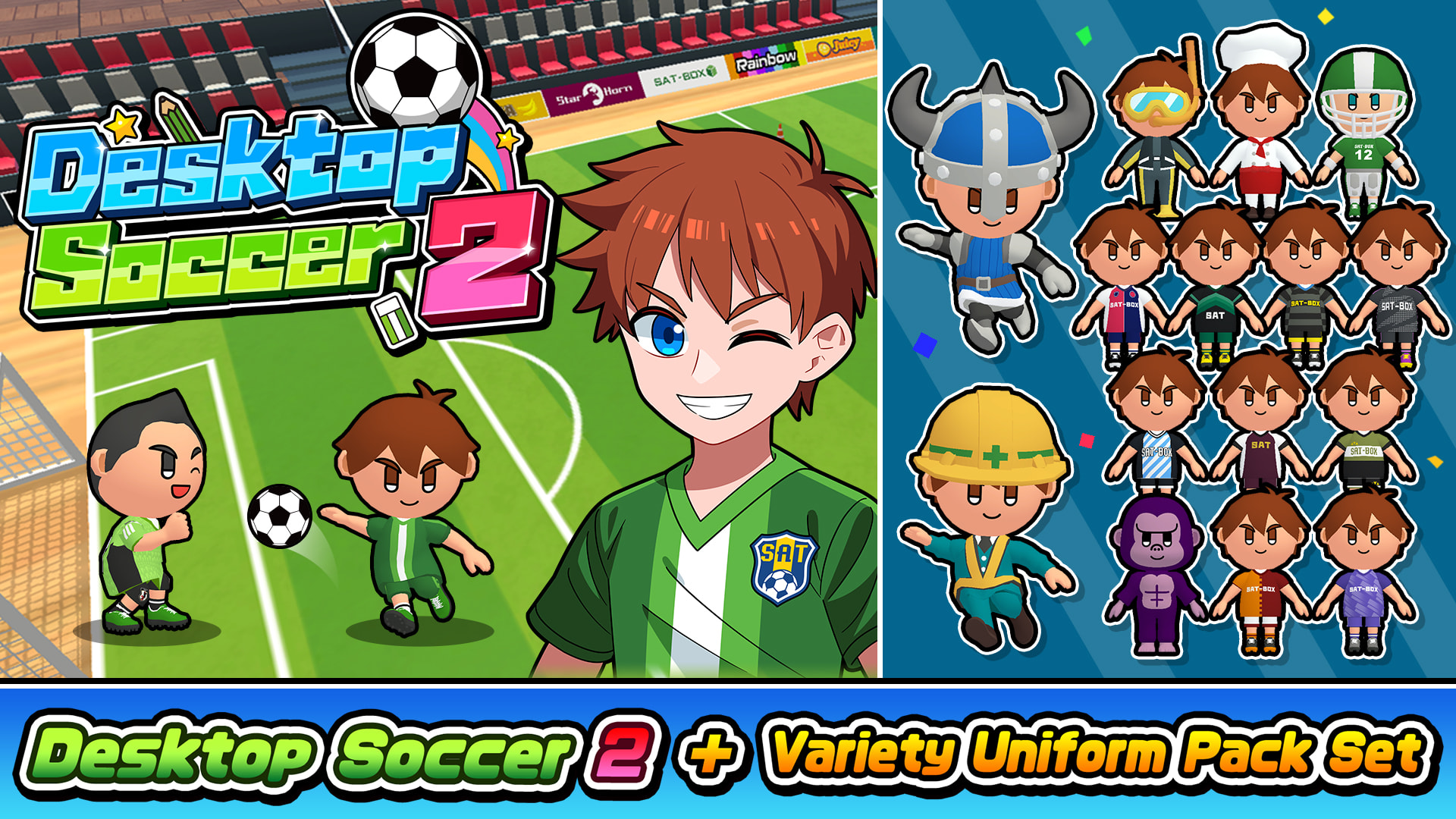 Desktop Soccer 2 + Variety Uniform Pack Set