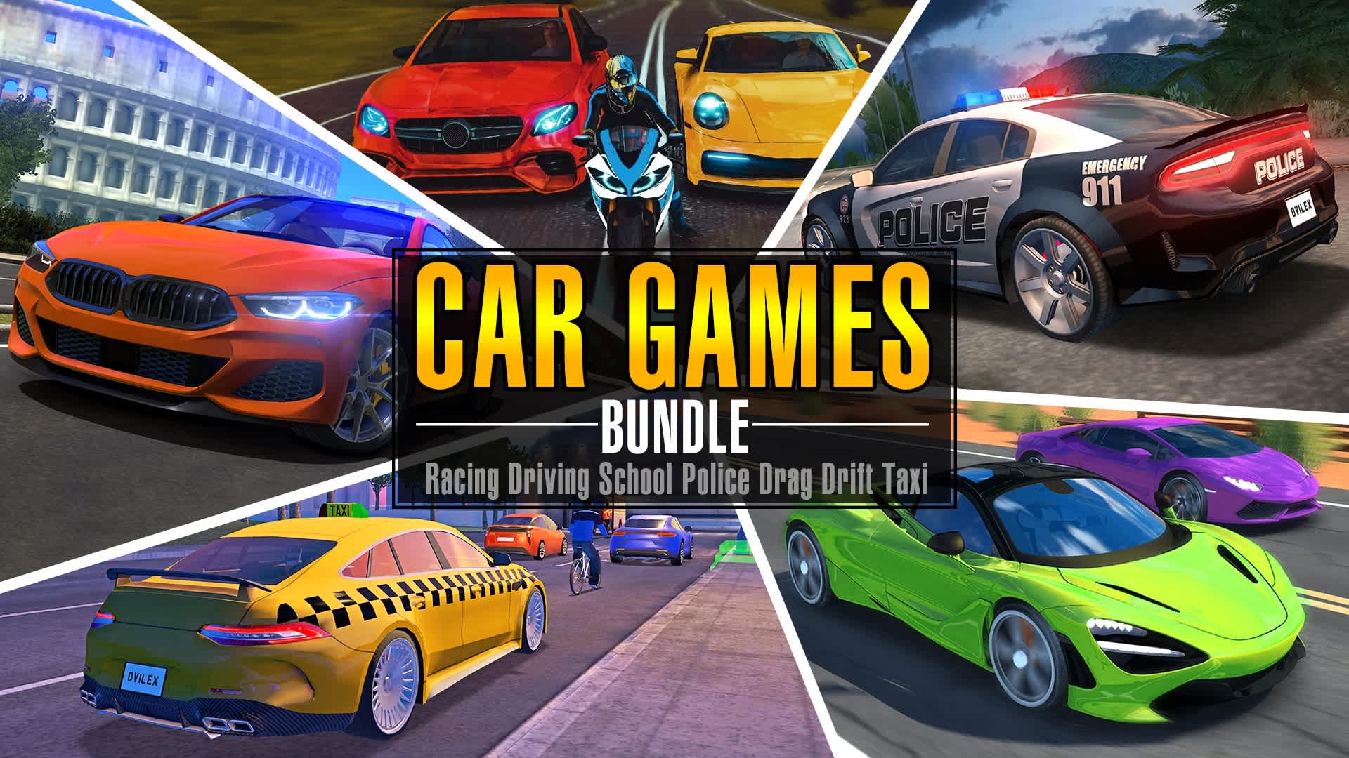 Car Games Bundle - Racing Driving School Police Drag Drift Taxi para ...