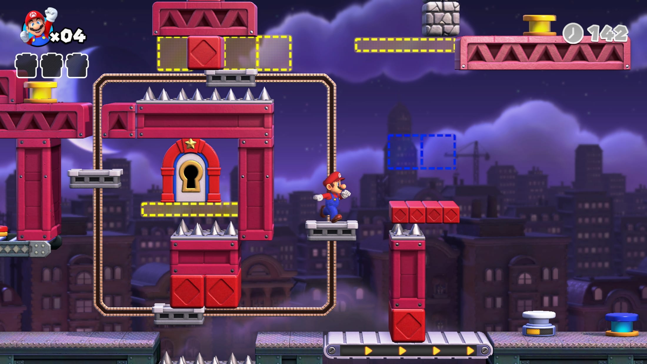 This Expert Level has color switches scattered far and wide, with many dangerous obstacles in between