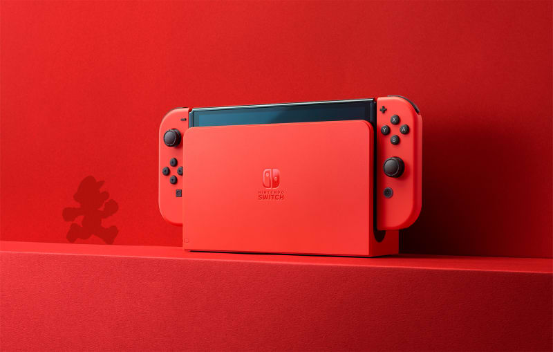 Consola Nintendo Switch OLED Vermelho (edição Mario)