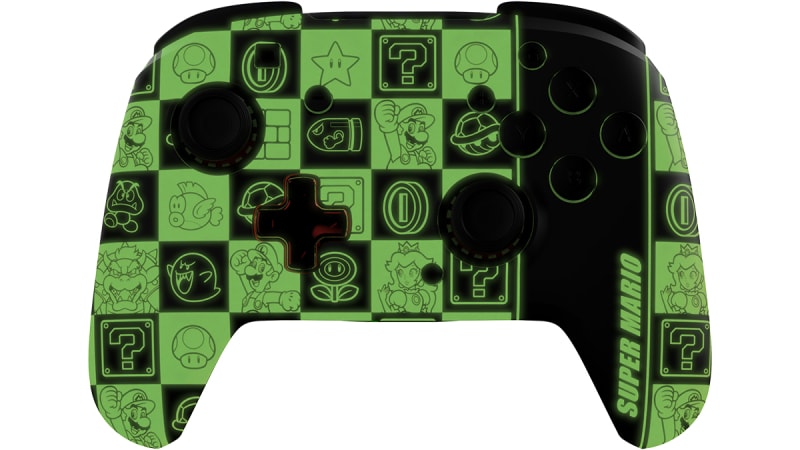 PDP - Manette de jeu sans fil REMATCH GLOW Super Icons pour Nintendo S