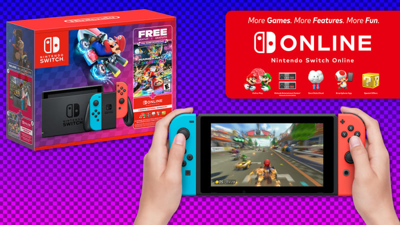 Nintendo Mo. Game Switch™ - Nintendo 8 3 Membership Official Online Bundle Mario (Full Deluxe Download Nintendo + Switch Kart™ Included) Site