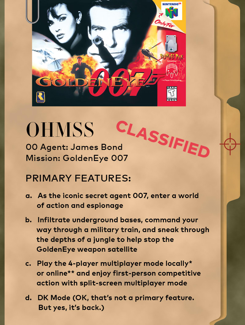 007 returns for Nintendo Switch Online + Expansion members News - Official Site