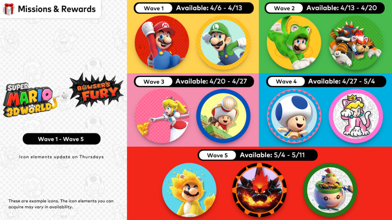 Icon elements inspired by the Super Mario Bros. Wonder game are here for a  limited time! - News - Nintendo Official Site