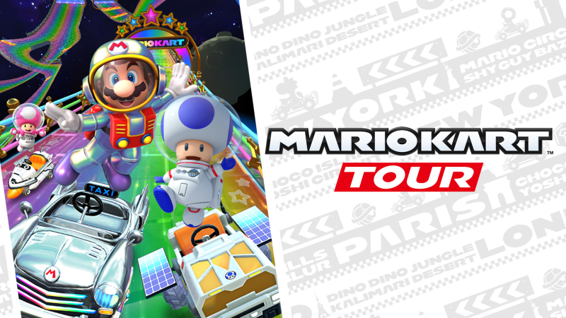 The Space Tour begins in the Mario Kart Tour game