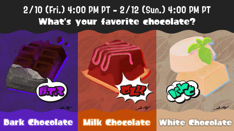 forsøg Robust ketcher What is your favorite chocolate? Get ready for a sweet Splatfest in  Splatoon 3!