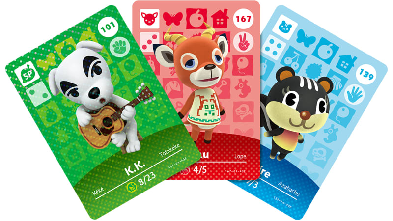 Cartes Amiibo Nintendo Animal Crossing - Série 5 - Lot de 6 cartes