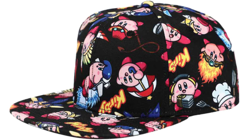 Kirby Sublimated All Over Print Flat Bill Snapback Hat