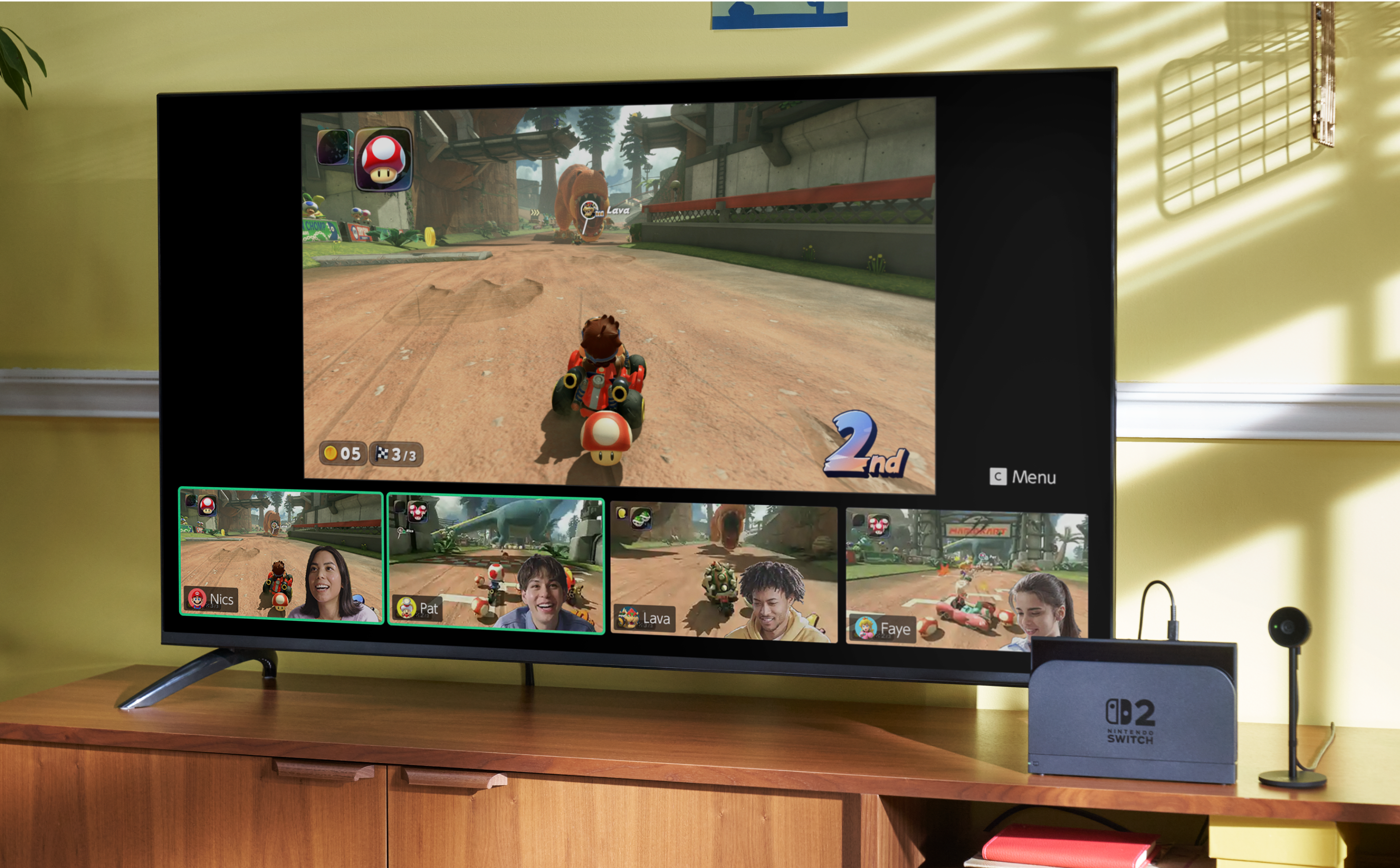 Partida con GameChat en el televisor