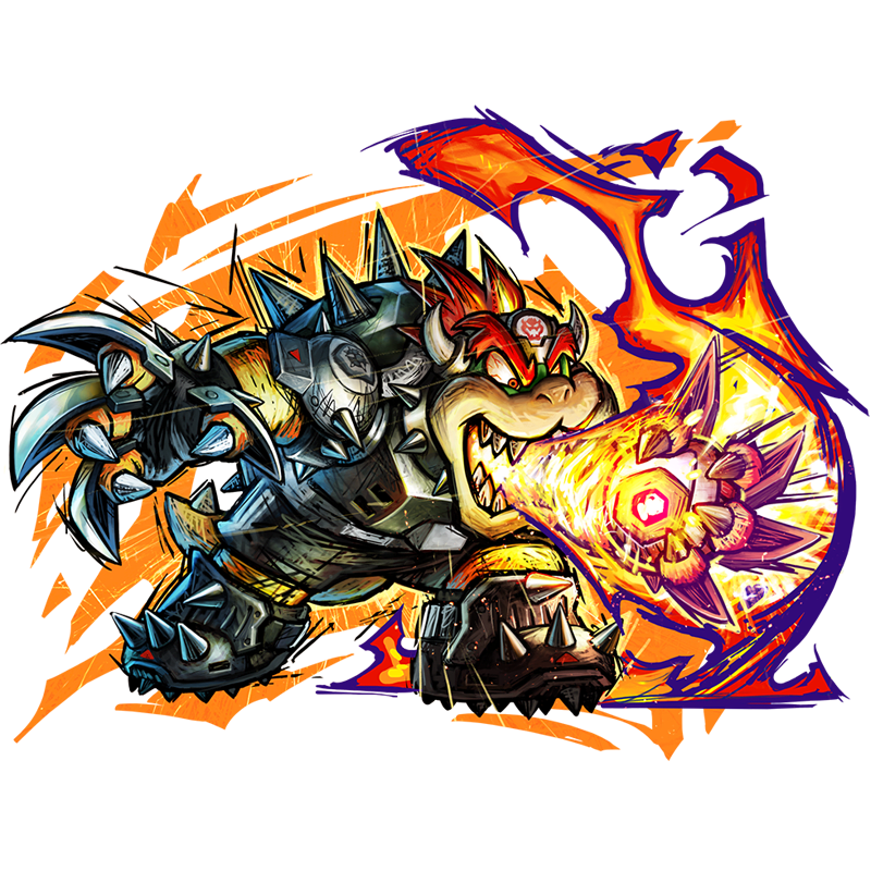 Bowser kicking a ball