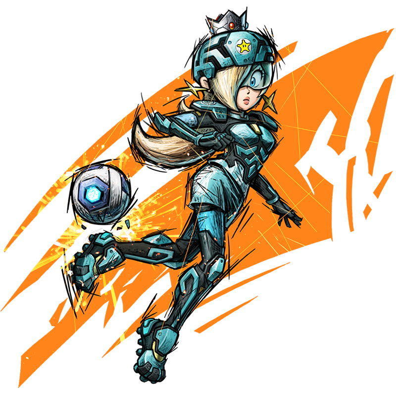 Rosalina kicking a ball