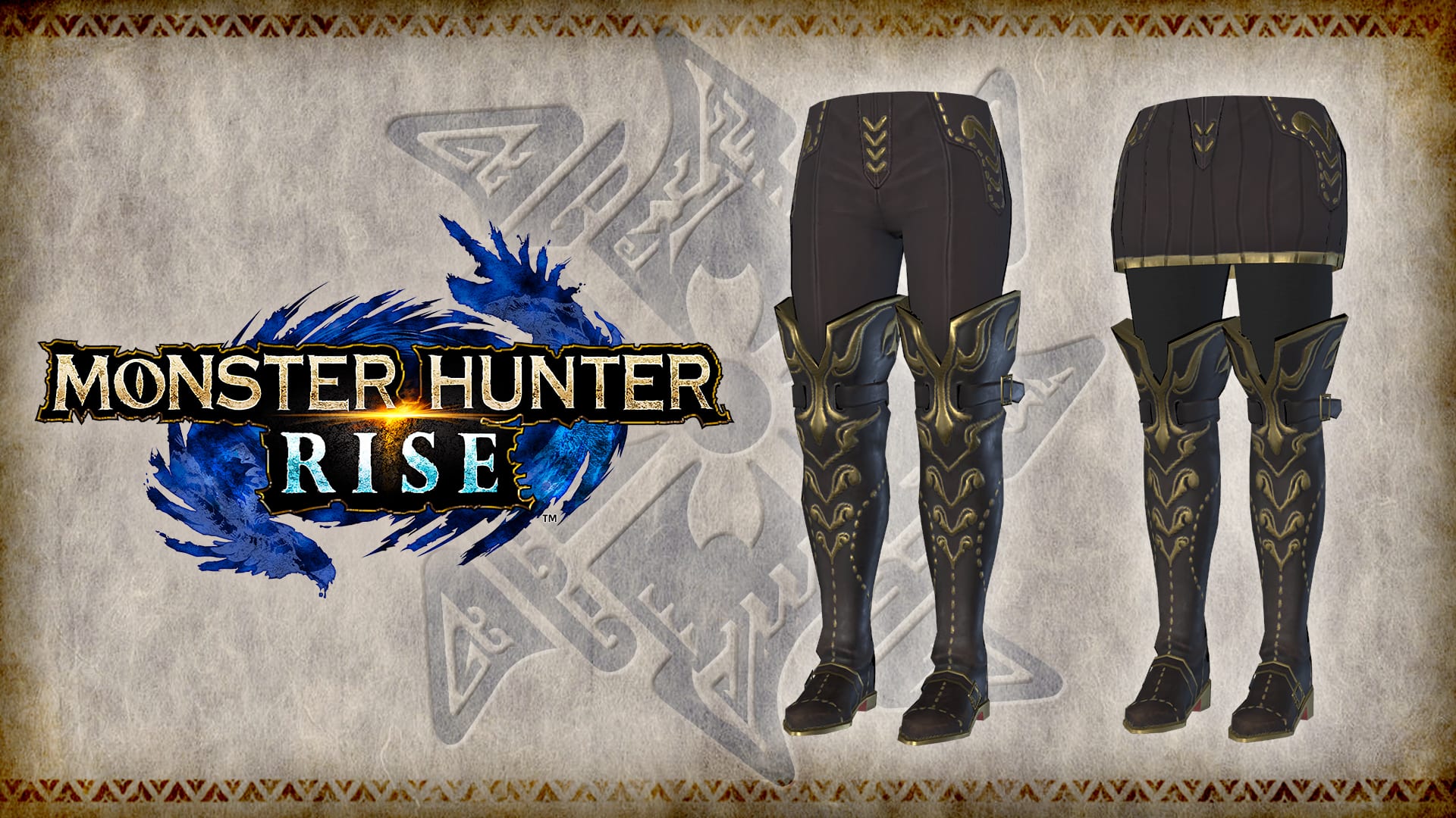 "Swallow Boots" Hunter layered armor piece