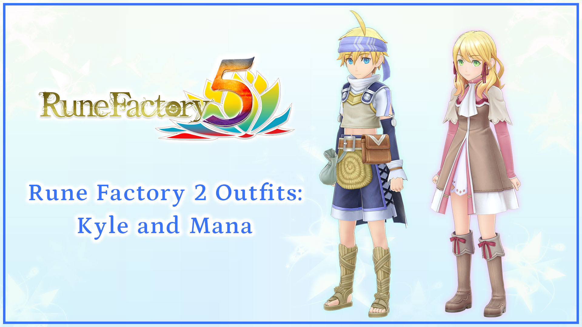 Rune Factory 2 Outfits: Kyle and Mana