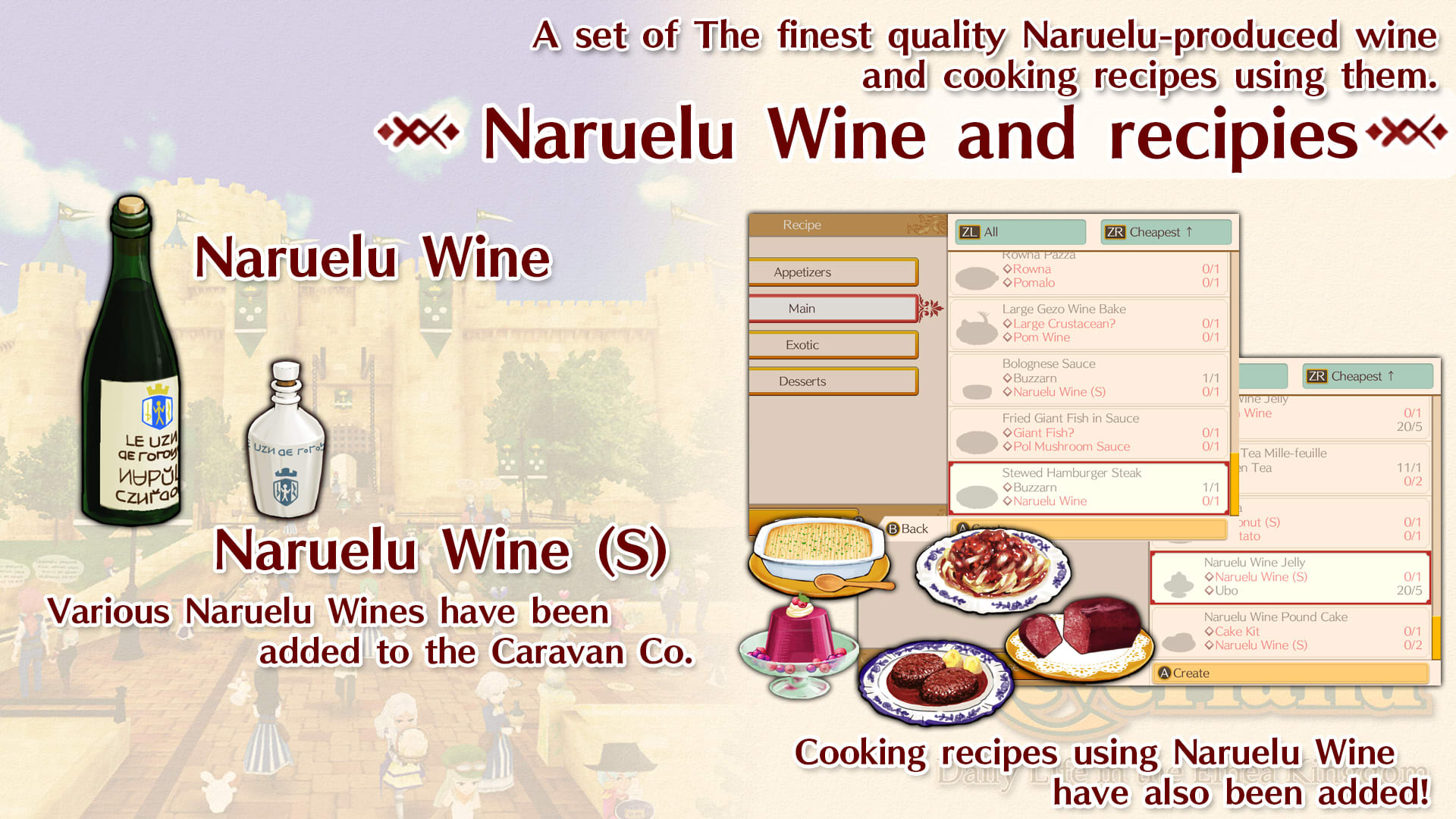 Naruelu Wine and recipies
