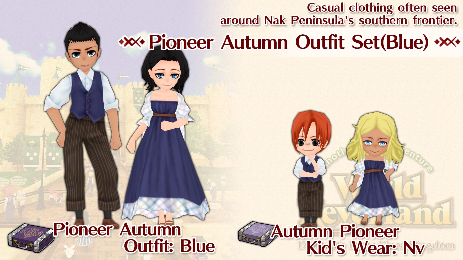 Pioneer Autumn Outfit Set(Blue)