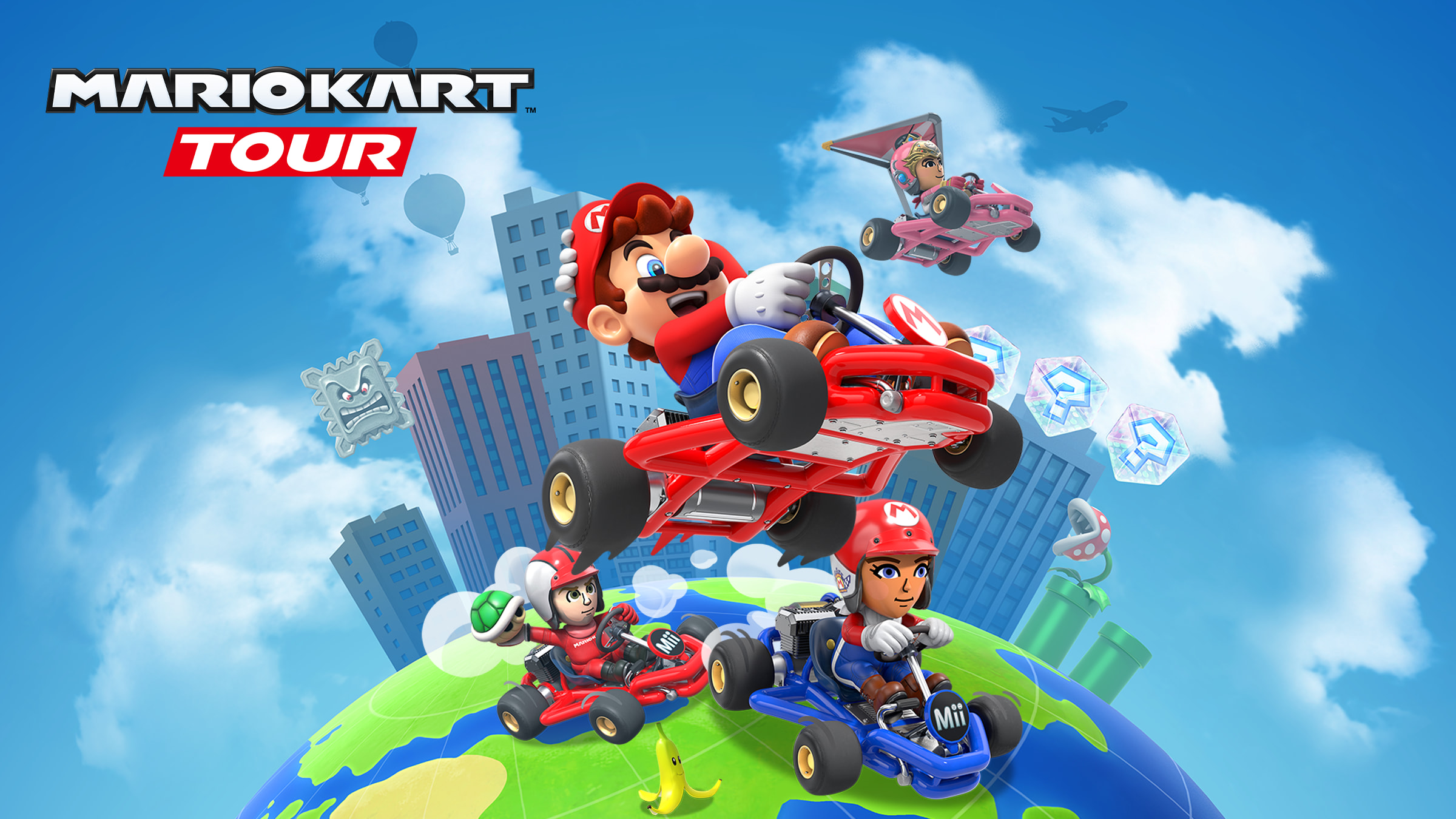 The Mii Tour begins in the Mario Kart Tour game