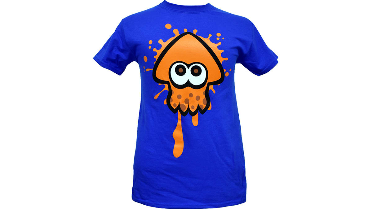Splatoon - Orange Squid T-shirt - Blue