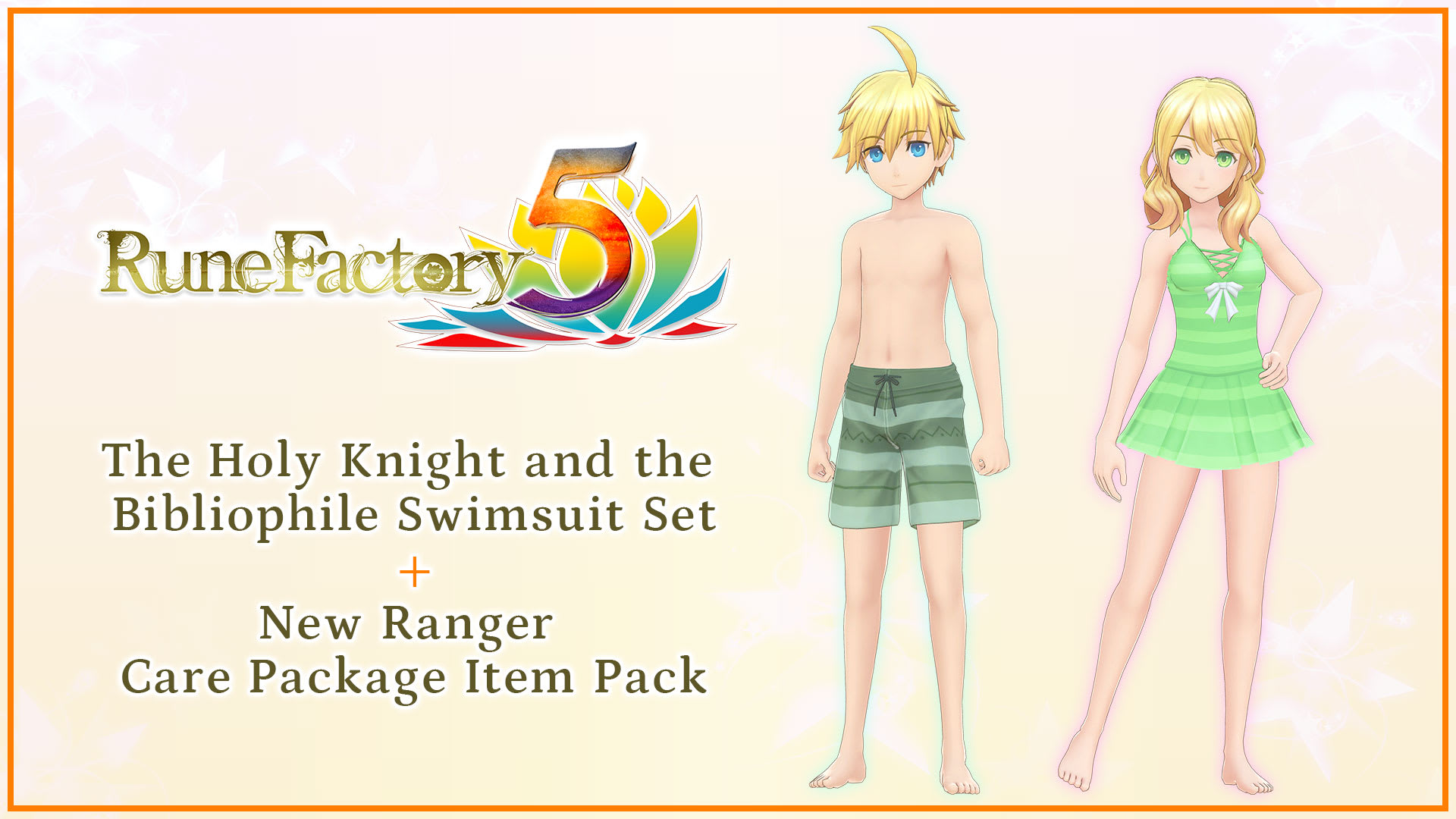 The Holy Knight and the Bibliophile Swimsuit Set + New Ranger Care Package Item Pack