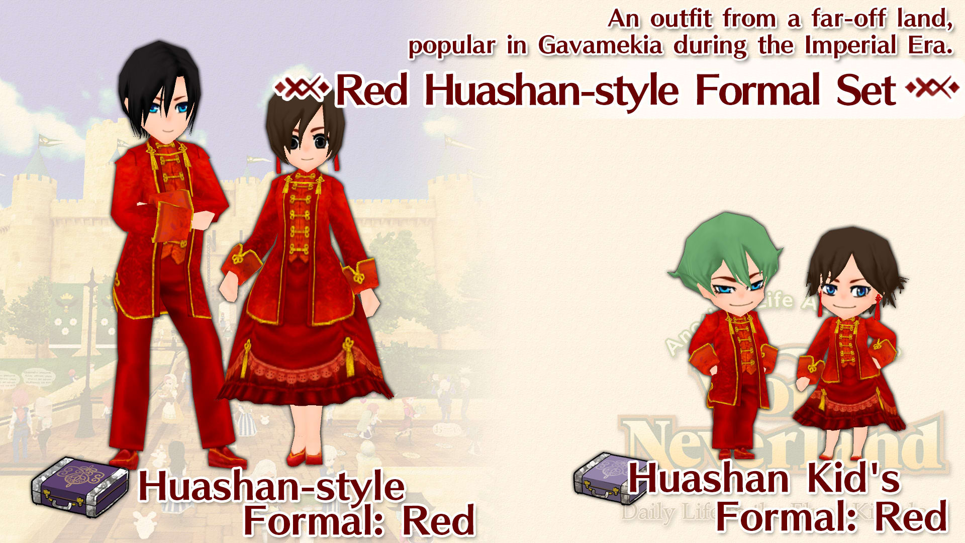 Red Huashan-style Formal Set