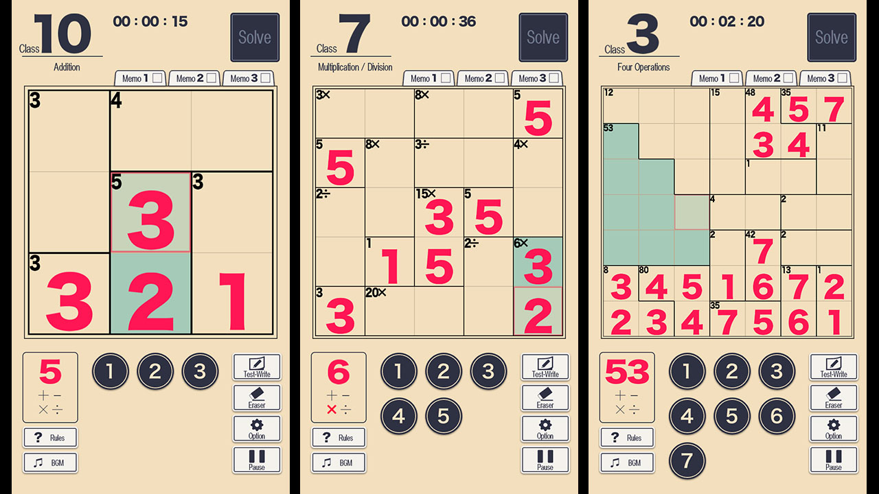 MMC KENKEN - The World's Most Exciting Math and Logic Puzzle screenshot screenshot 2