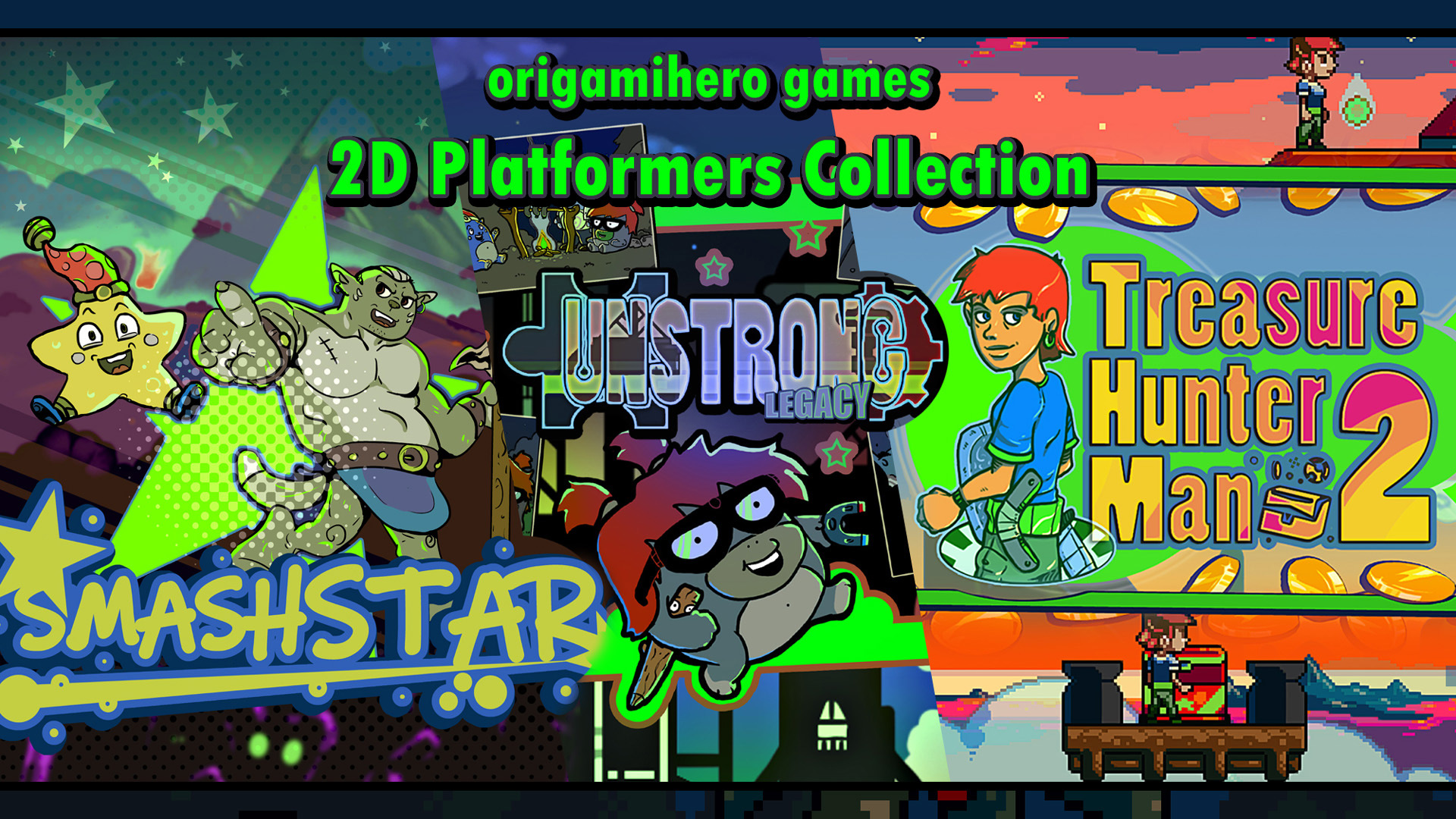 origamihero games 2D Platformer Collection screenshot thumbnail video