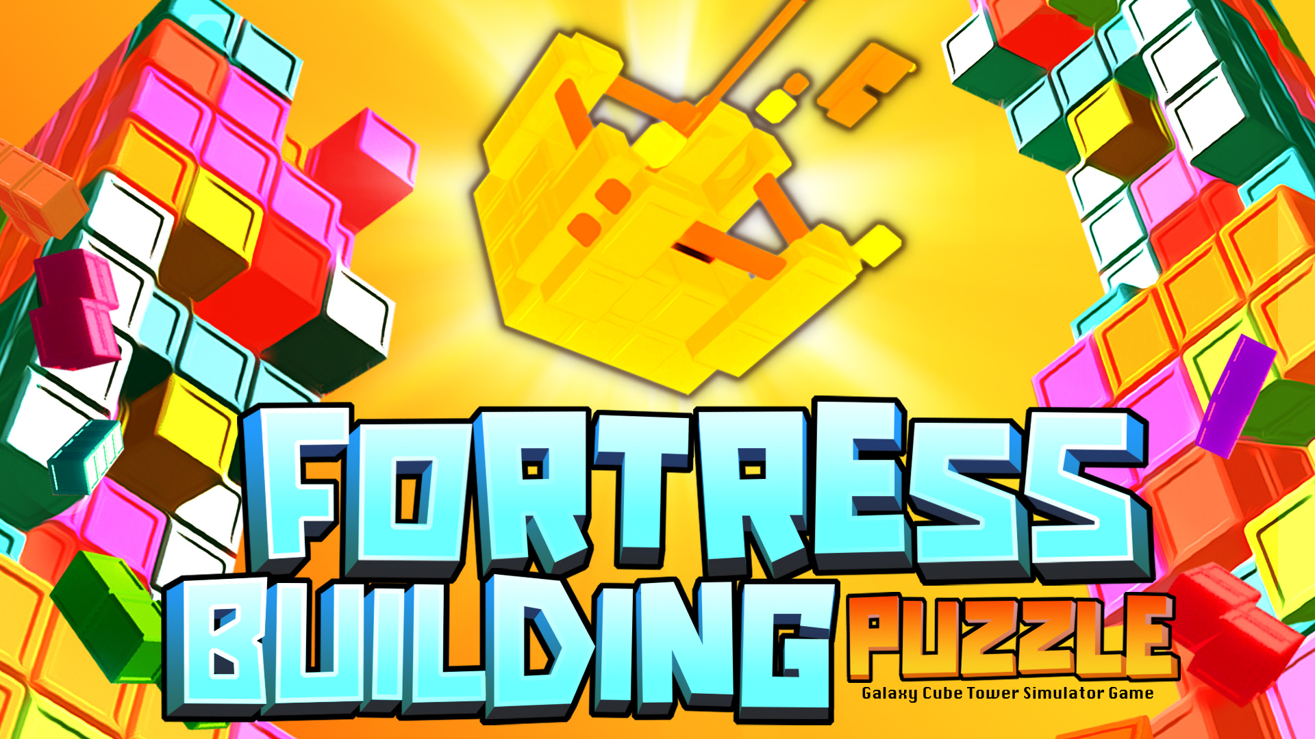 Fortress Building Puzzle - Galaxy Cube Tower Simulator Game screenshot thumbnail video